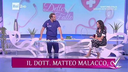 Il Dr. Matteo Malacco, chirurgo plastico, ricostruttivo ed estetico, parla di mastoplastica additiva - Rai 2, Detto Fatto, 26/01/17